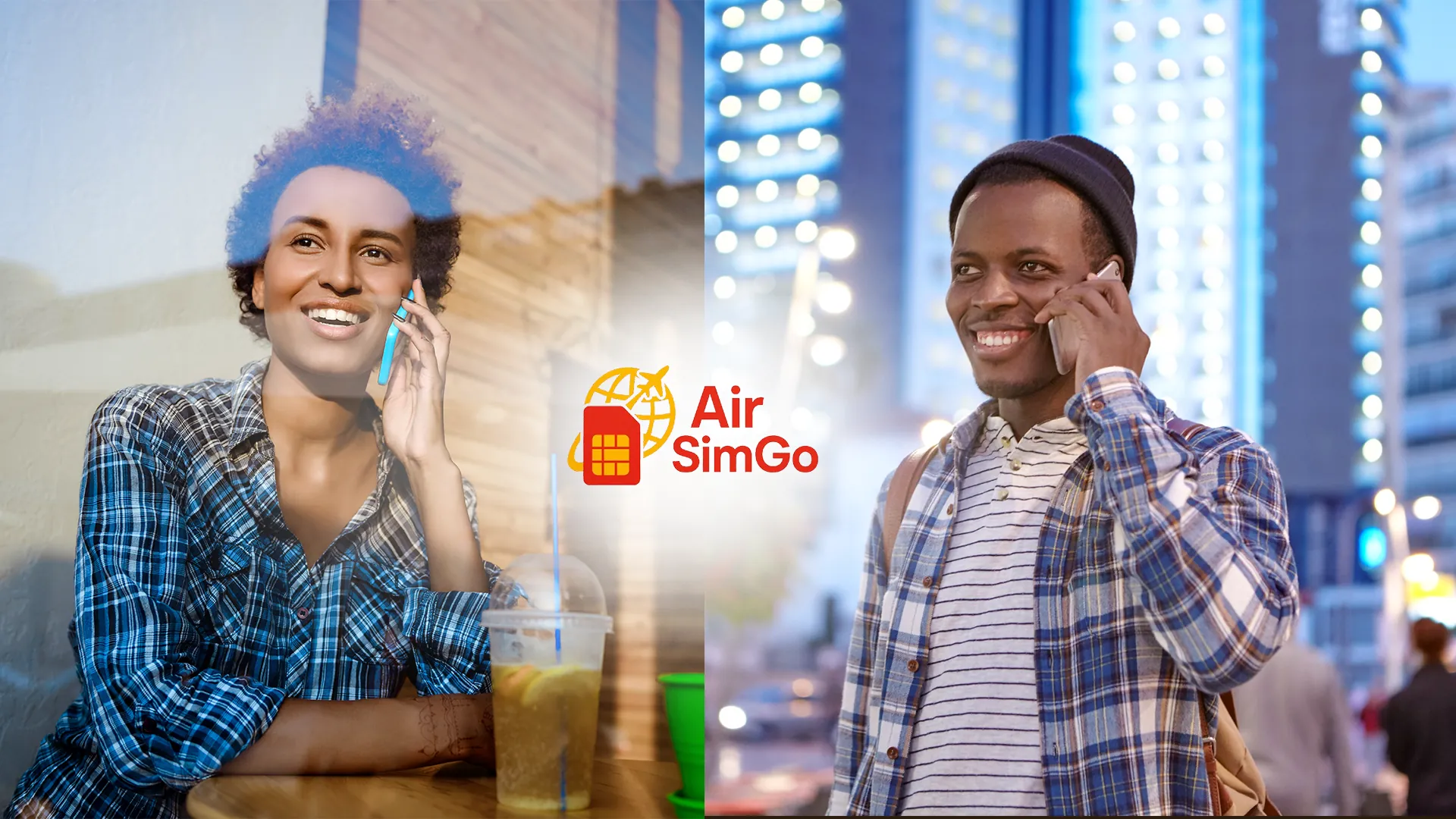 AirSimGo travellers staying connected by phone